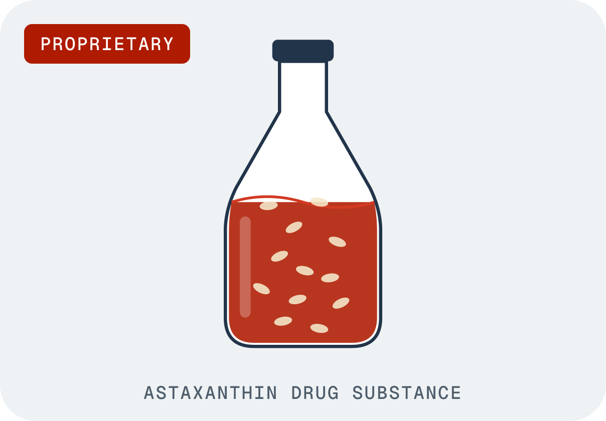Vial of astaxanthin drug substance